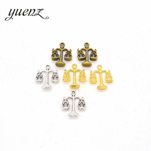 YuenZ 15pcs Antique silver color Metal alloy Balance Charms Pendants Necklace Beads for DIY Big Hole Beads Bracelets Charms J106 2024 - buy cheap