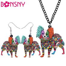 Conjuntos de marca de jóias acrílico bonsny pit bull dog colar brincos choker collar moda jóias 2016 notícias primavera mulheres presente da menina 2024 - compre barato