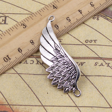 4pcs Charms Angel Wings Link 60x22mm Antique Bronze Silver Color Pendants Making DIY Handmade Tibetan Finding Jewelry 2024 - buy cheap