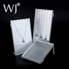 Acrylic Large Jewelry Necklace Display Stand Prop Delicate Boutique Shop Counter Shelf Pendant Charm Necklaces Exhibition Holder 2024 - buy cheap