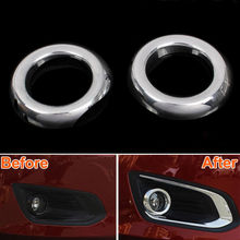 BBQ@FUKA 2Pcs Car Front Fog Lamp Light Cover Trim Decoration Styling Sticker Auto Accessories Fit For Escort 2015 2024 - buy cheap