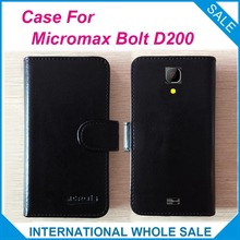 Micromax Bolt D200 Case Factory Price High quality new style Flip Leather Cover For Micromax Bolt D200 Case tracking number 2024 - buy cheap