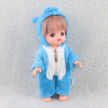 Fashion 25cm Doll Lovely Hooded Jumpsuit Cute Blue Pig Outfits for Mellchan Dolls Dress Up Clothes Accessories 2024 - buy cheap