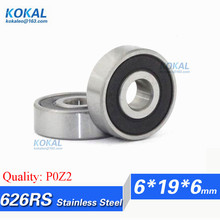 [SS626RS-P2]Free Shipping 10pcs 440C stainless steel 80026 626-2RZ 626-2RS ball bearing 6*19*6 2024 - buy cheap