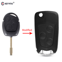 KEYYOU Replacement 3 Buttons Remote Folding Key Flip Shell Case Cover Uncut Blank For Ford Focus Mondeo 2024 - buy cheap