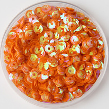50g(10000pcs) 4mm Cup Loose Sequins Round Paillette Wedding Garment Accessory Sewing Craft Orange AB Confetti Spangles 2024 - buy cheap