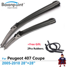 2Pcs Wiper Blades + 2Pcs Free Rubbers for Peugeot 407 Coupe 2005-2010 28"+28", Direct Fit Windscreen Wipers 2024 - buy cheap