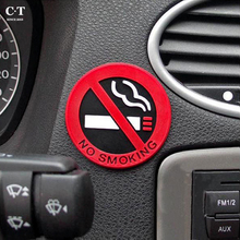 3pc rubber no smoking sign warning warning sign sticker for Ford Focus Fusion Escort Kuga Ecosport Fiesta Falcon EDGE/Explorer 2024 - buy cheap