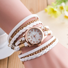 Часы женские с браслетом, модные повседневные винтажные кварцевые наручные, с кожаным ремешком 2024 - купить недорого