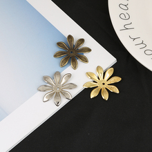 Makin-conectores de plata de primera ley con forma de flor para mujer, de conectores, color dorado, bronce y Rodio, 3x28mm, 10 Uds. 2024 - compra barato