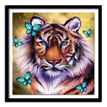 5d diy diamond embroidery Full Round diamond painting cross stitch tiger animal picture diamond  pattern Home decor gift 2024 - buy cheap