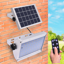 Lâmpada solar de lm, 46 leds separáveis, à prova d'água, quintal, jardim, parede, luz com controle remoto, 2 modos de iluminação 2024 - compre barato