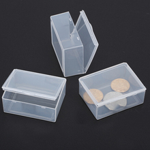 5 шт./лот прозрачный пластиковый контейнер для монет, ювелирных изделий, контейнер для хранения, прозрачный с крышкой, коробка для хранения, коллекция, оптовая продажа 2024 - купить недорого
