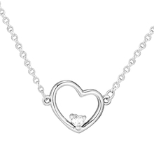 Мерцающая форма моего сердца ожерелье и кулон модное женское ожерелье из стерлингового серебра ювелирные изделия для женщин DIY ожерелье 2024 - купить недорого