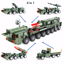  486pcs 4in1 military army missile launch vehicle building block 4  Bricks Toy 2024 - buy cheap