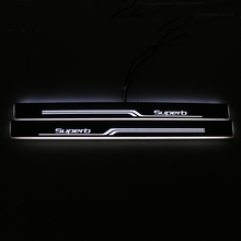 SNCN-placa de desgaste LED para coche, embellecedor de Pedal, alféizar de puerta, luz de bienvenida móvil para Skoda Superb, accesorios acrílicos 2024 - compra barato