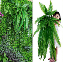 Hanging Plants Artificial Greenery Hanging Fern Grass Plants Green Wall Plant Silk Artificial Hedge Plants Large Wall decoration 2024 - buy cheap