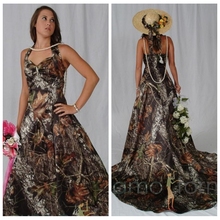 Vestidos De novia De camuflaje con cuello Halter, ropa De árbol Natural Real, ajustada, personalizada, 2019 2024 - compra barato