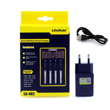 Зарядное устройство Liitokala Lii-402 100, зарядное устройство 1,2 в 3,7 в 3,2 в 3,85 В AA 26650 16340 NiMH литиевая батарея + 5 В 2 А 2024 - купить недорого