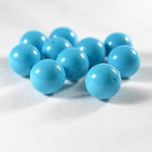 Cuentas de plástico de joyería DIY, Color azul sólido, accesorios de acrílico, espaciador redondo suelto con cuentas de 6.8.10.12.14mm YK-07 2024 - compra barato