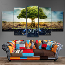 HD Printed 5 Panel Canvas Art tree of life Painting Canvas Printing Wall Picture for Living Room Home Decor Free Shipping HG-289 2024 - buy cheap