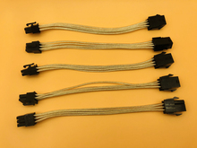 5 шт. PCI Express преобразователь питания 6-контактный разъем на 6-контактный Штекер кабель ЦП видеокарта 6-контактный на 6-контактный кабель питания PCIE для майнинга 2024 - купить недорого
