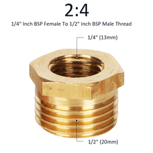 10pcs Brass Pipe Fitting Reducer 1/8' 1/4' 3/8' 1/2'  Inch BSP Female To Male Thread Connector Adapter Joint Copper Pipe Fitting 2024 - buy cheap
