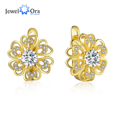 Top Popular Earrings Circle Earrings Simple Earrings Gold Flower Hoop Earrings For Women Lady Gift (jewelora EA103130) 2024 - buy cheap