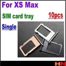10 шт. Оптовая продажа Новый для iPhone X XS MAX 5,8 6,5 одиночный лоток для sim-карты слот Держатель запасные части 2024 - купить недорого