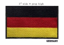 3" wide Germany embroidery flag patch  for 100% embroidery/black red and yellow stripes/tactical gear 2024 - buy cheap