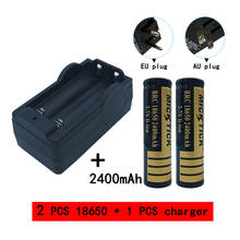 2Pcs 3.7V 18650 Battery batteries batteria 2400mAh lithium Li Ion Rechargeable Large Capacity+charger chargers 18650 intelligent 2024 - buy cheap