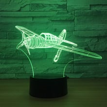 Aircraft 3d Small Night Lights Smart Home Colorful 3d Light Fixtures Christmas decorations gift for baby room lights 2024 - buy cheap