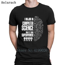 I Major In Computer Science Футболка супер странные милые базовые однотонные футболки дизайнерская летняя футболка с круглым вырезом 2019 уникальная новинка 2024 - купить недорого