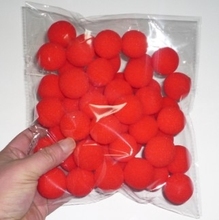 20 шт. в заказе 3,5 см супер мягкие губчатые шарики (красные)-магия крупного плана, волшебный трюк 2024 - купить недорого