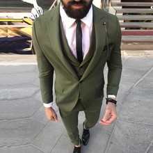 Morning Style One Button  Groom Tuxedos Peak Lapel men suit Groomsman Men Wedding Suits (Jacket+Pants+Vest+Tie) 2024 - buy cheap
