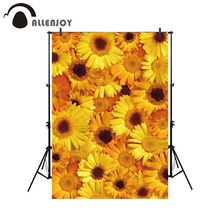 Allenjoy fotografía telón de fondo amarillo girasol decoración Fondo sesión fotográfica estudio impreso photobooth photoshoot 2024 - compra barato