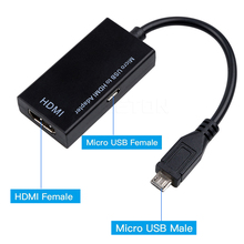 KEBIDU оптовая продажа 1080P HD Micro USB к HDMI Кабель-адаптер папа к женскому для MHL устройства Адаптеры HDTV для Samsung Galaxy HUAWEI 2024 - купить недорого