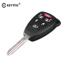 KEYYOU (5+1) 6 Buttons Remote Car Key Shell Cover FOB For CHRYSLER Town & Country Grand Caravan Sebring Dodge Jeep With Pad 2024 - buy cheap