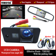 Fuwayda-câmera de visão traseira para carro, sem fio, com monitor lcd, espelho retrovisor para audi a3, s3, a4, s4, a6, a6l, s6, a8, s8, rs4, rs6, q7, 4.3 2024 - compre barato