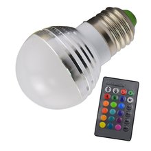 3W RGB Light Bulb E27 Colorful Remote Control Atmosphere LED Night Light 360 Degree 2024 - buy cheap