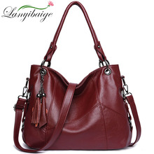 Women Leather Handbags Designer Tassel Crossbody Bags For Women Luxury Brand Shoulder Bags Sac A Main Female Messenger Bag New 2024 - buy cheap