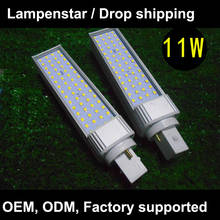 4pcs/lot LAMPADA LAMPADINA LED bulb 2835 60 SMD G24 11W 3000K 4000K 6000K AC85-265V 110V 220V Warm White/ White/ Cool white 2024 - buy cheap