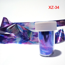 1 Roll (4*120 cm ) Sea Style Nail Foil Foil Holo Blue Purple Nail Art Decal Design Holo Manicure Paper Nail Decal Nail Sticker 2024 - buy cheap