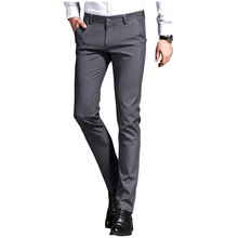 Brand Men's trousers Casual pants Men's Summer Thin trousers Men's Slim feet trousers Men's Business free trousers Size 29-36 2024 - buy cheap