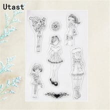 Fashion Girl Lady Clear Silicone Stamps /Transparent Rubber Stamp for DIY Scrapbooking /Photo Album Decorative Craft Making 2024 - buy cheap