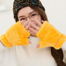 Fashion Women Thick Warm Ladies Winter Knitted Gloves Women's Accessories Half-finger gloves playing computer gloves in winter 2024 - buy cheap