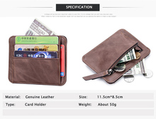 Stylish Genuine Leather Business Card Holder Wallet Credit Card Case ID Holders Women cardholder coin purse, card sleeve 2024 - buy cheap