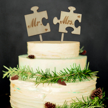 Mr mrs madeira bolo de casamento topper adorável mesa de madeira decoração do bolo para casa festa de aniversário decoração de casamento suprimentos 2024 - compre barato