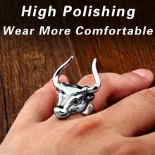 BEIER 316L Stainless Steel Rhinoceros Animal Rings Vintage Trendy Men Ring Fashion Jewelry Gift  Dropshipping LLBR8-615R 2024 - buy cheap