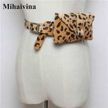 Mihaivina bolsa de cintura de alta qualidade, pochete feminina, mochila de cinto de leopardo, bolsa pequena para viagem, para celular 2024 - compre barato
